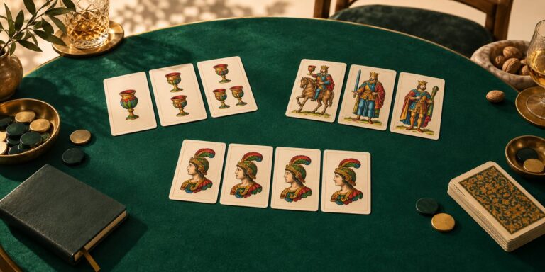 Accuso nel tressette: napoletana, tre onori e quattro onori