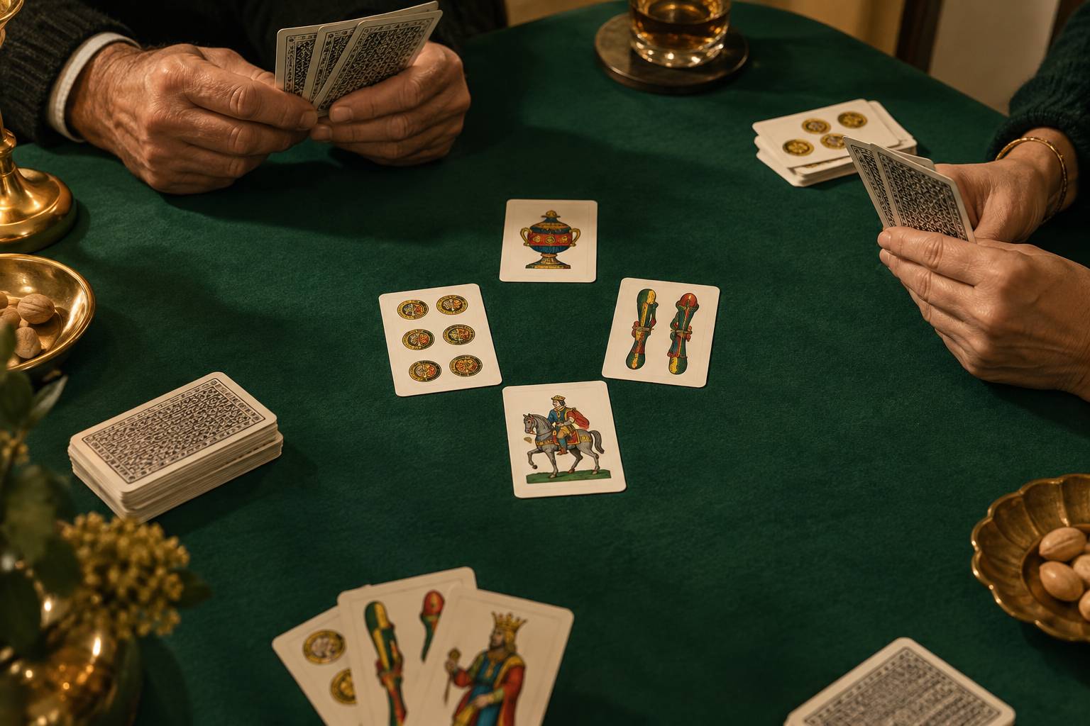 Illustration éditoriale du sujet : Tressette, il gioco dei muti: da dove viene il soprannome